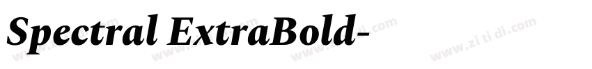 Spectral ExtraBold字体转换